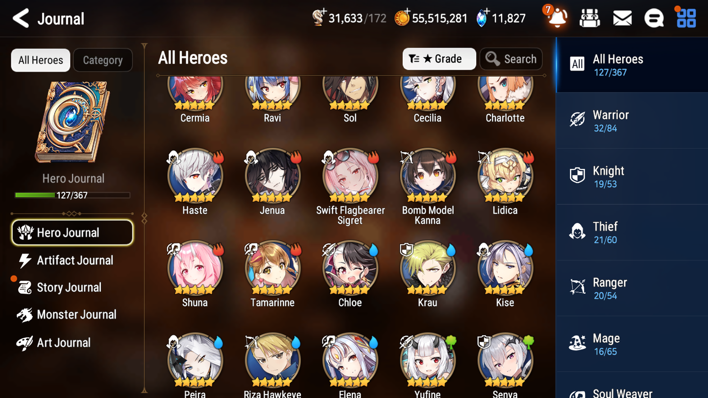 [GLOBAL] Epic 7 Seven 5ML Abyssal Yufine Conqueror Lilias Flan Sez Iseria Swift Flagbearer Sigret+ 53ML pulls + 20 Speed Starter Account-Mobile Games Starter