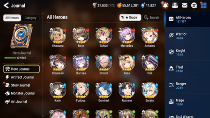 [GLOBAL] Epic 7 Seven 5ML Abyssal Yufine Conqueror Lilias Flan Sez Iseria Swift Flagbearer Sigret+ 53ML pulls + 20 Speed Starter Account-Mobile Games Starter