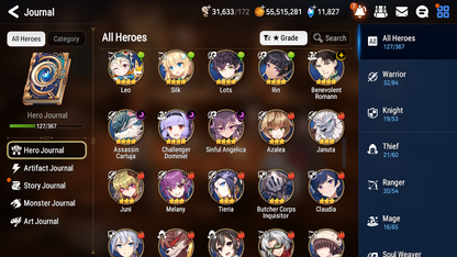 [GLOBAL] Epic 7 Seven 5ML Abyssal Yufine Conqueror Lilias Flan Sez Iseria Swift Flagbearer Sigret+ 53ML pulls + 20 Speed Starter Account-Mobile Games Starter