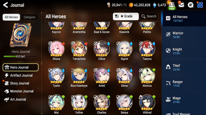 [Global] Epic 7 Seven 5ML Amid Conqueror Lilias Judge Kise Commander Pavel Angel of Light Angelica+Name Starter Account-Mobile Games Starter