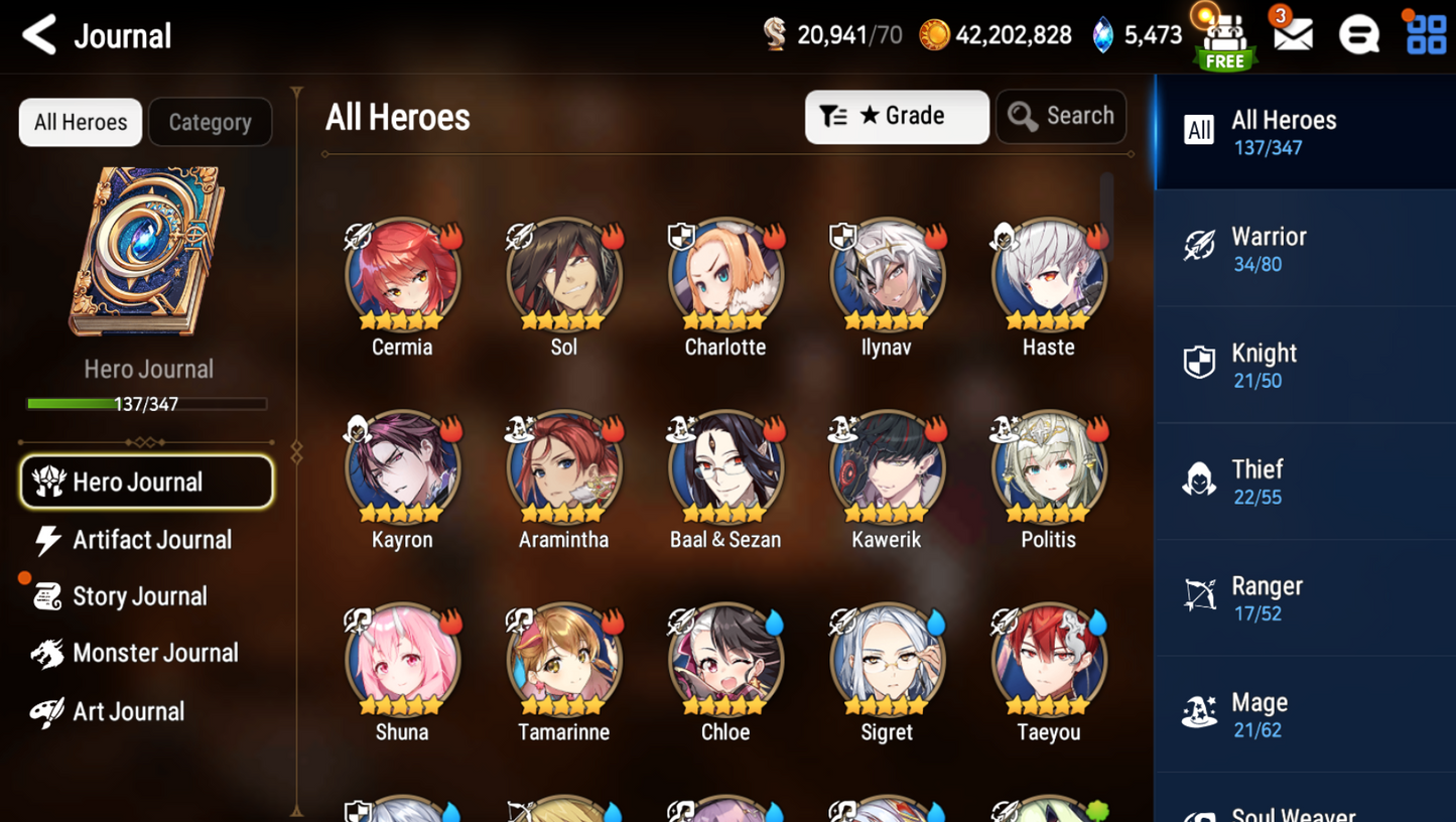 [Global] Epic 7 Seven 5ML Amid Conqueror Lilias Judge Kise Commander Pavel Angel of Light Angelica+Name Starter Account-Mobile Games Starter