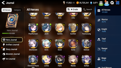 [GLOBAL] Epic 7 Seven 5ML Belian Silver Blade Aramintha Fallen Cecilia Dark Corvus Designer Lilibet Jack Rem +ML pulls + Name 7-1 Starter Account-Mobile Games Starter