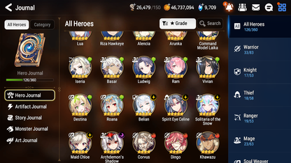[GLOBAL] Epic 7 Seven 5ML Belian Spirit Eye Celine Solitaria of the Snow Maid Chloe Archdemon +47ML pulls + 20 Speed Starter Account-Mobile Games Starter