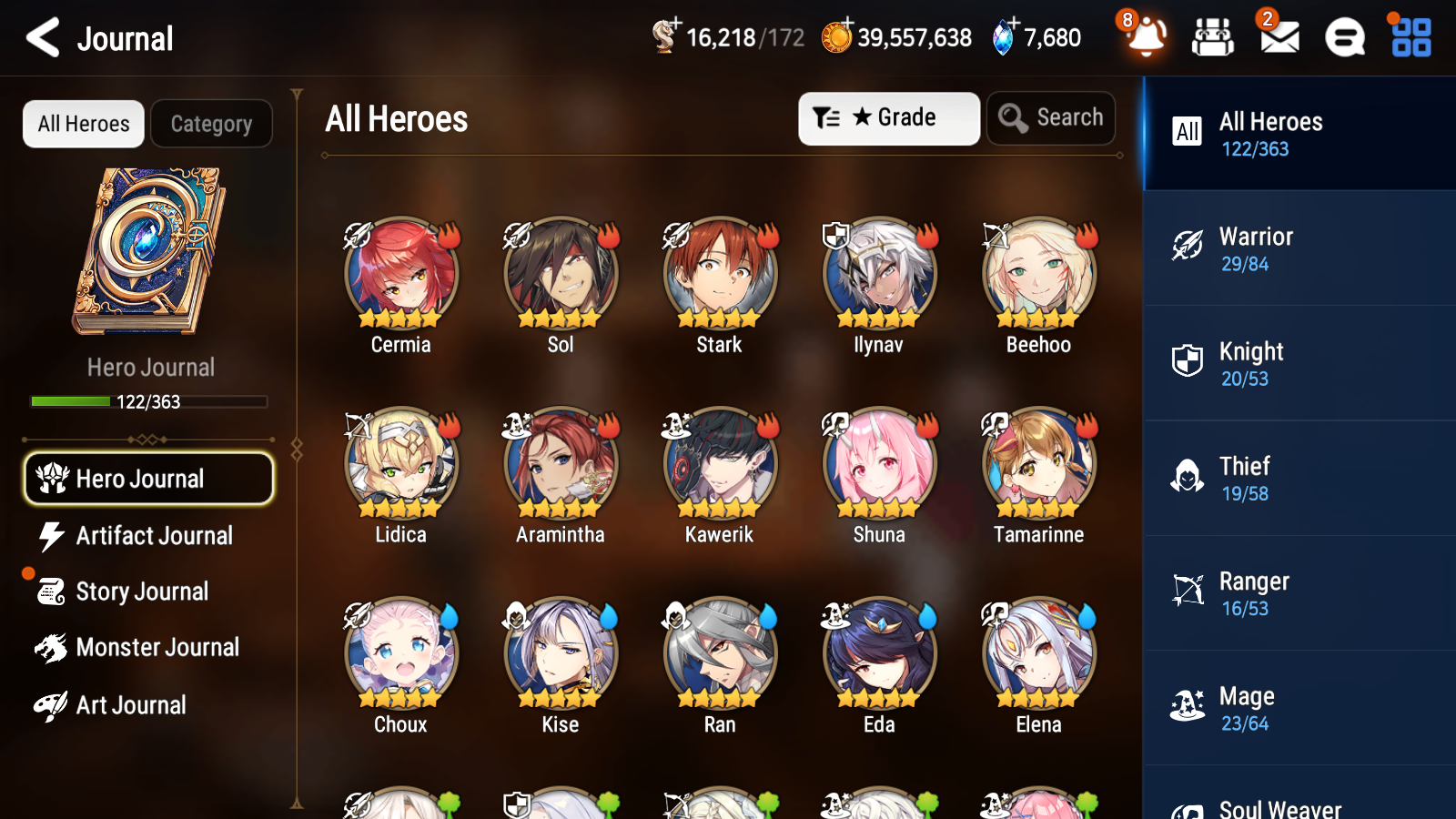 [GLOBAL] Epic 7 Seven 5ML Briar Witch Iseria Fallen Cecilia Solitaria of Snow Specter Tenebria+ ML pulls + 20 Speed + Name Starter Account-Mobile Games Starter