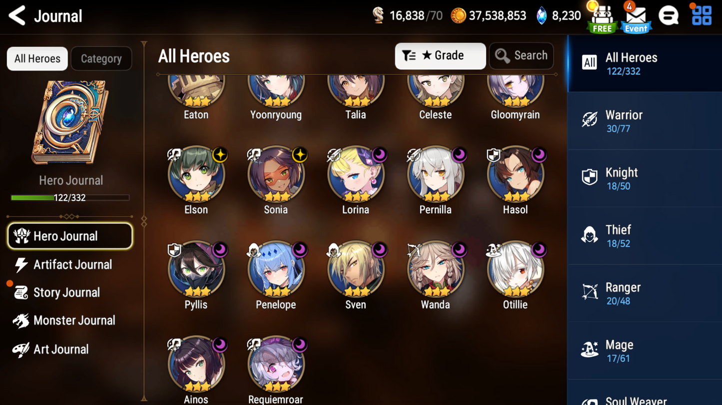 [Global] Epic 7 Seven 5ML Judge Kise Faithless Lidica Maid Chloe Rimuru Spirit Eye Celine Fallen Cecilia +Name Starter Account-Mobile Games Starter