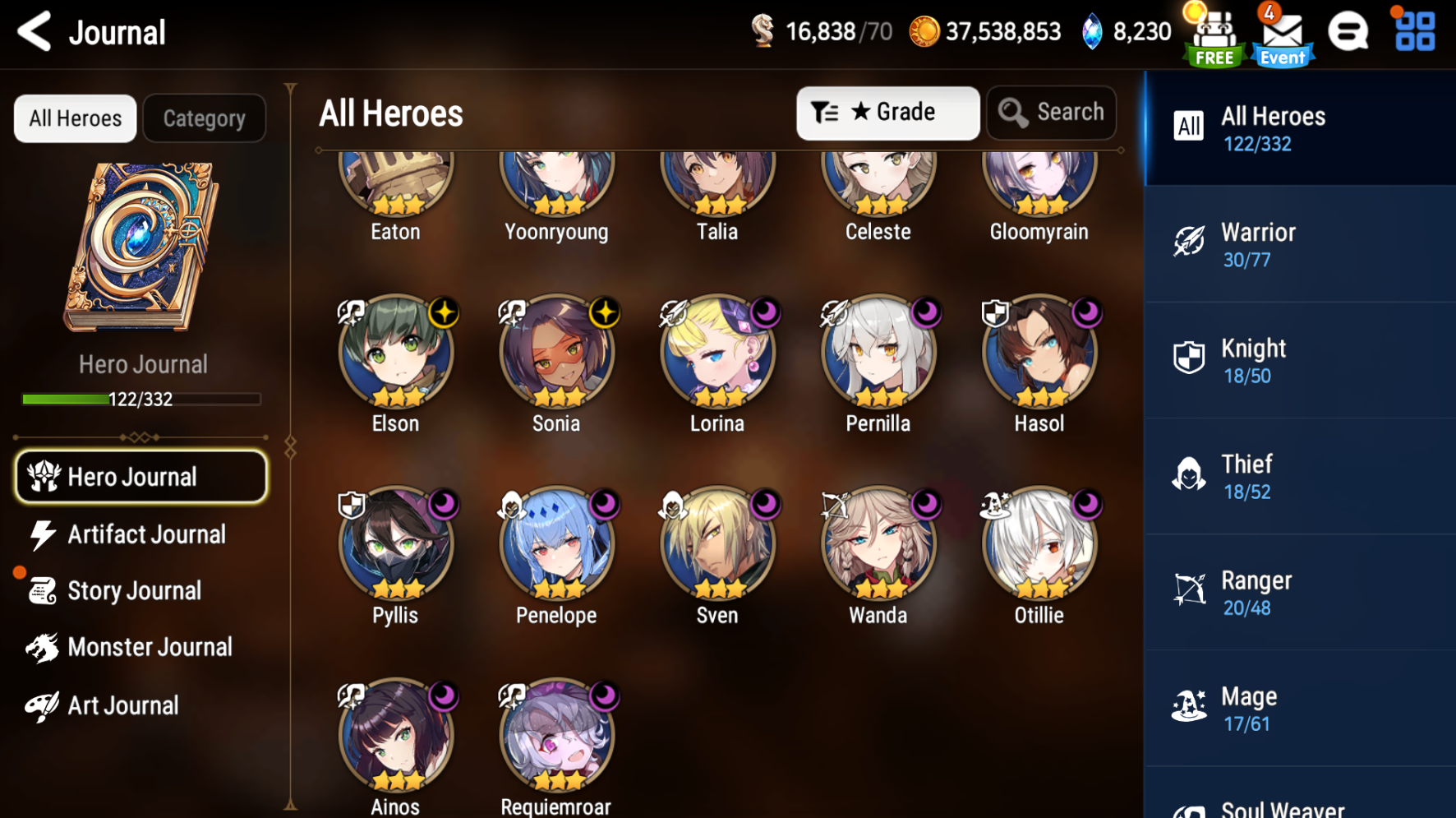 [Global] Epic 7 Seven 5ML Judge Kise Faithless Lidica Maid Chloe Rimuru Spirit Eye Celine Fallen Cecilia +Name Starter Account-Mobile Games Starter