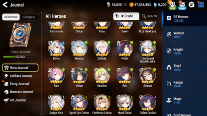 [Global] Epic 7 Seven 5ML Judge Kise Faithless Lidica Maid Chloe Rimuru Spirit Eye Celine Fallen Cecilia +Name Starter Account-Mobile Games Starter