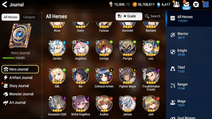 [Global] Epic 7 Seven 5ML Little Queen Charlotte Faithless Lidica Commander Pavel Death Dealer Ray+Name Starter Account-Mobile Games Starter