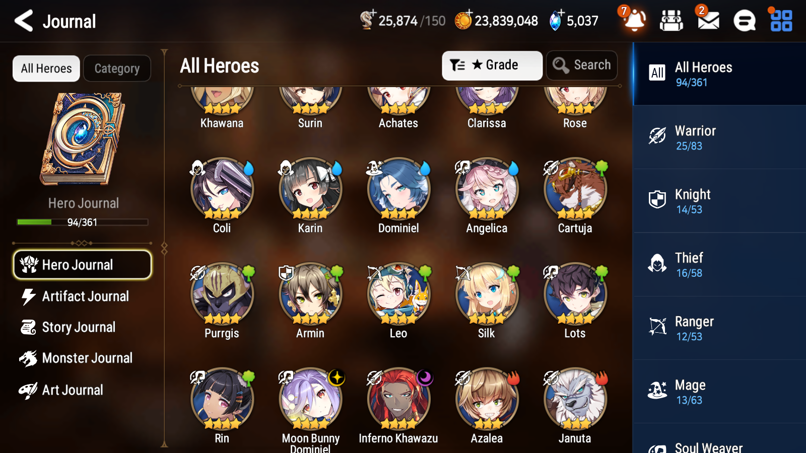 [GLOBAL] Epic 7 Seven 5ML Lone Crescent Bellona Flan Sez + ML pulls + 20 Speed + Name Starter Account-Mobile Games Starter