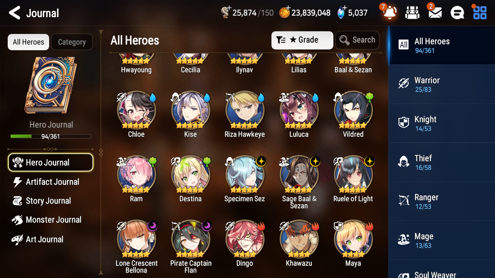 [GLOBAL] Epic 7 Seven 5ML Lone Crescent Bellona Flan Sez + ML pulls + 20 Speed + Name Starter Account-Mobile Games Starter