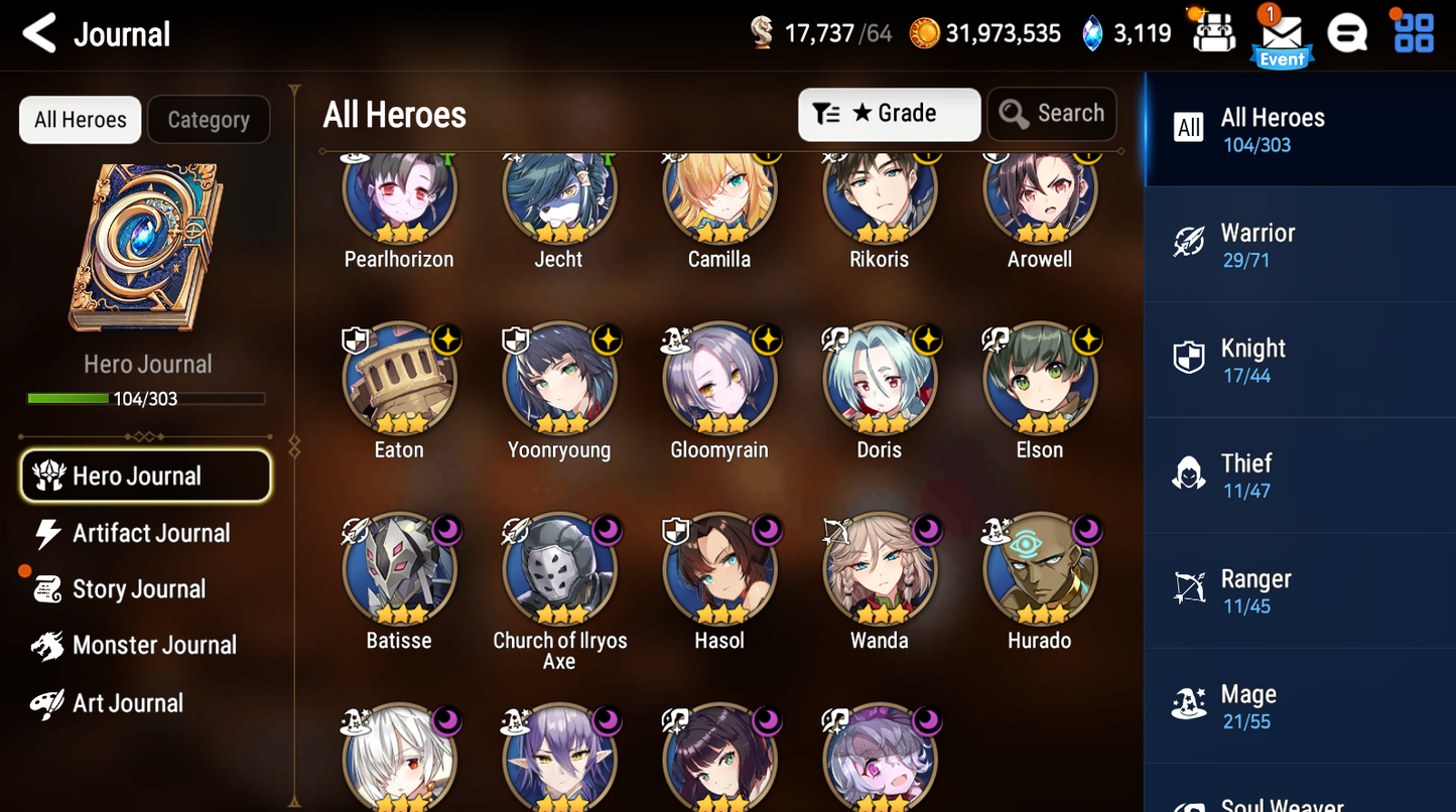 [Global] Epic 7 Seven 5ML Navy Captain Landy Straze Maid Chloe DJ Basar Silver Blade Aramintha + ML pulls + Name Starter Account-Mobile Games Starter