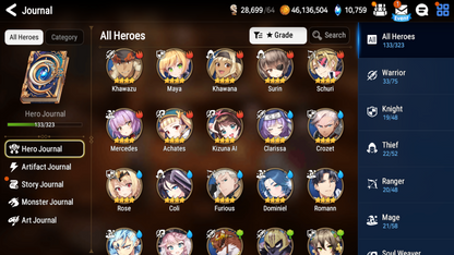 [GLOBAL] Epic 7 Seven 5ML Remnant Violet Operator Sigret Top Model Luluca Judge Kise Spirit Eye Celine + 30ML pulls Starter Account-Mobile Games Starter