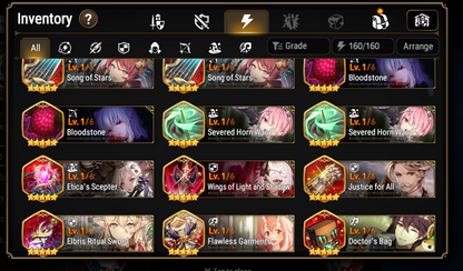 [GLOBAL] Epic 7 Seven 5ML Remnant Violet Operator Sigret Top Model Luluca Judge Kise Spirit Eye Celine + 30ML pulls Starter Account-Mobile Games Starter