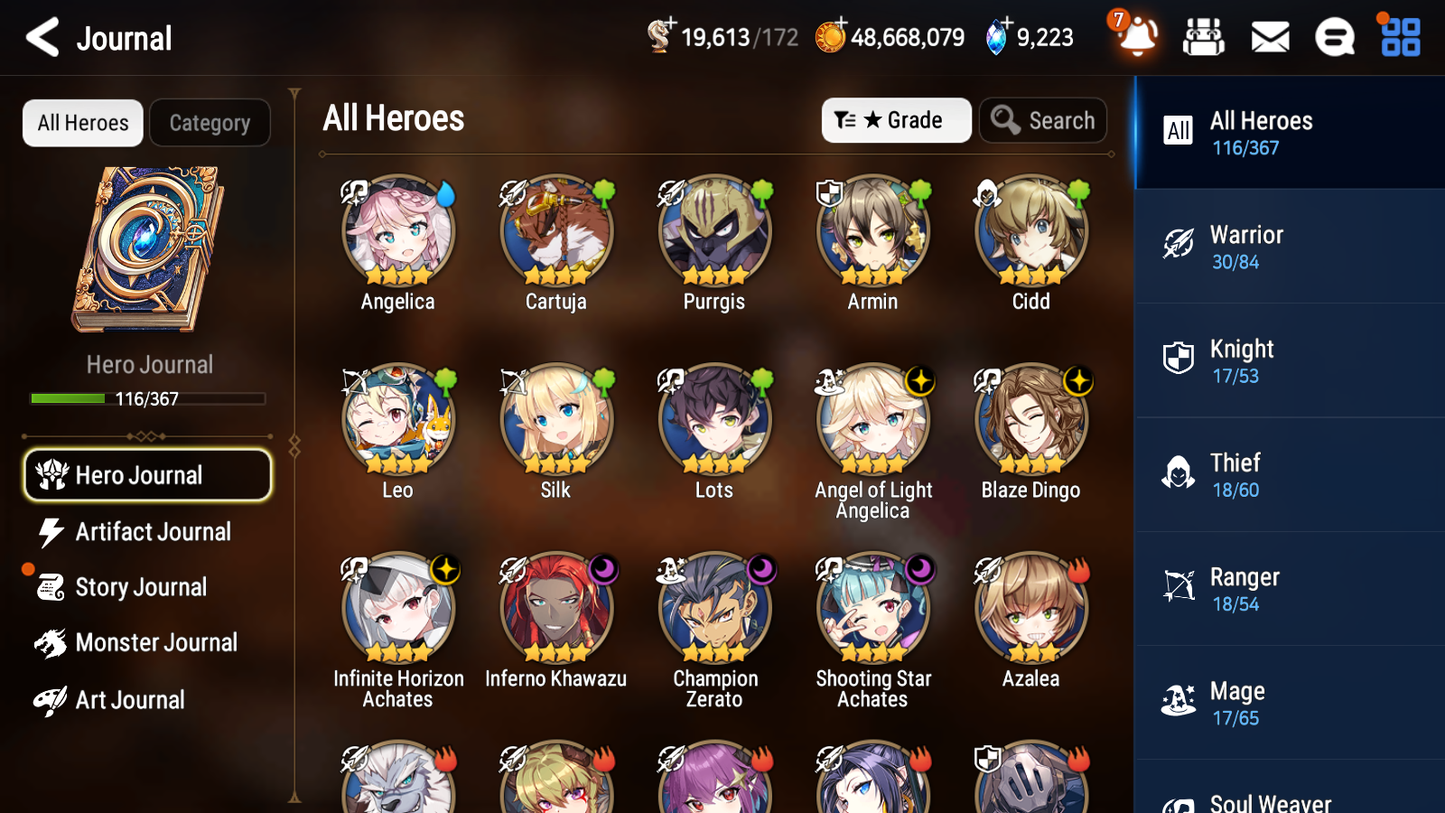 [GLOBAL] Epic 7 Seven 5ML Sea Phantom Politis Lilibet Iseria Vivian Angel Angelica Swift Flagbearer Sigret+ 41ML pulls + 20 Speed Starter Account-Mobile Games Starter