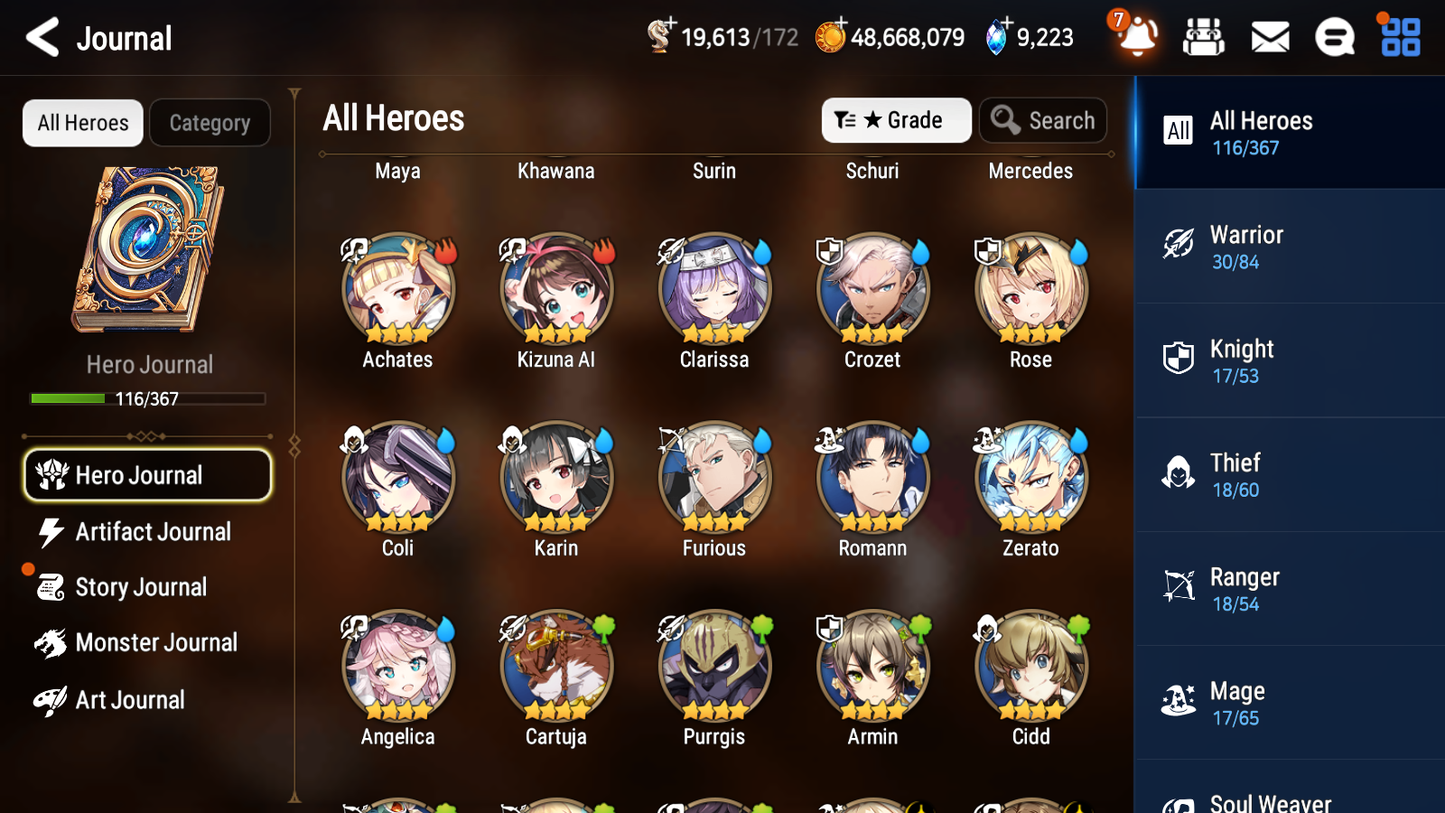 [GLOBAL] Epic 7 Seven 5ML Sea Phantom Politis Lilibet Iseria Vivian Angel Angelica Swift Flagbearer Sigret+ 41ML pulls + 20 Speed Starter Account-Mobile Games Starter