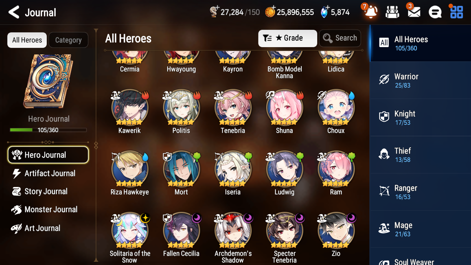 [GLOBAL] Epic 7 Seven 5ML Solitaria of Snow Zio Fallen Cecilia + ML pulls + 20 Speed + Name Starter Account-Mobile Games Starter