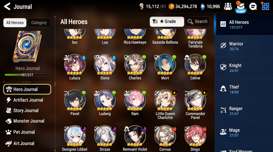 [Global] Epic 7 Seven 5ML Straze Designer Lilibet Remnant Violet Commander Pavel Little Queen Charlotte Luna Seaside Bellona + Name 10-10 Starter Account-Mobile Games Starter