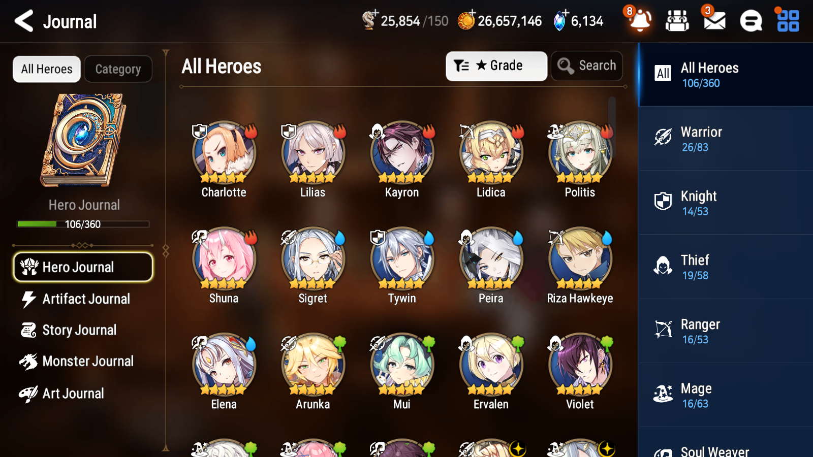 [GLOBAL] Epic 7 Seven 5ML Straze Remnant Violet Top Model Luluca Sylvan Little Queen Charlotte + ML pulls + 20 Speed + Name Starter Account-Mobile Games Starter