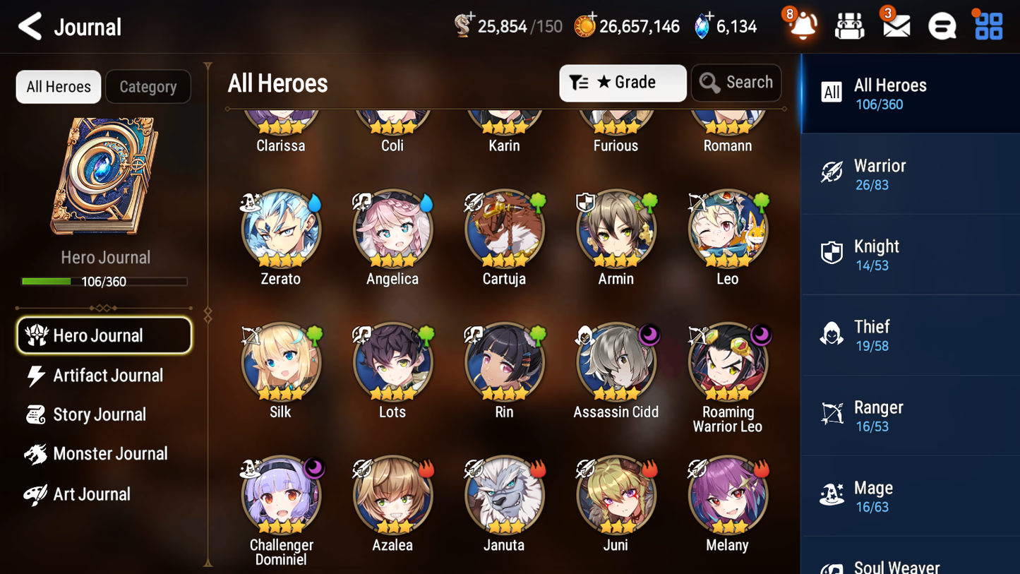 [GLOBAL] Epic 7 Seven 5ML Straze Remnant Violet Top Model Luluca Sylvan Little Queen Charlotte + ML pulls + 20 Speed + Name Starter Account-Mobile Games Starter