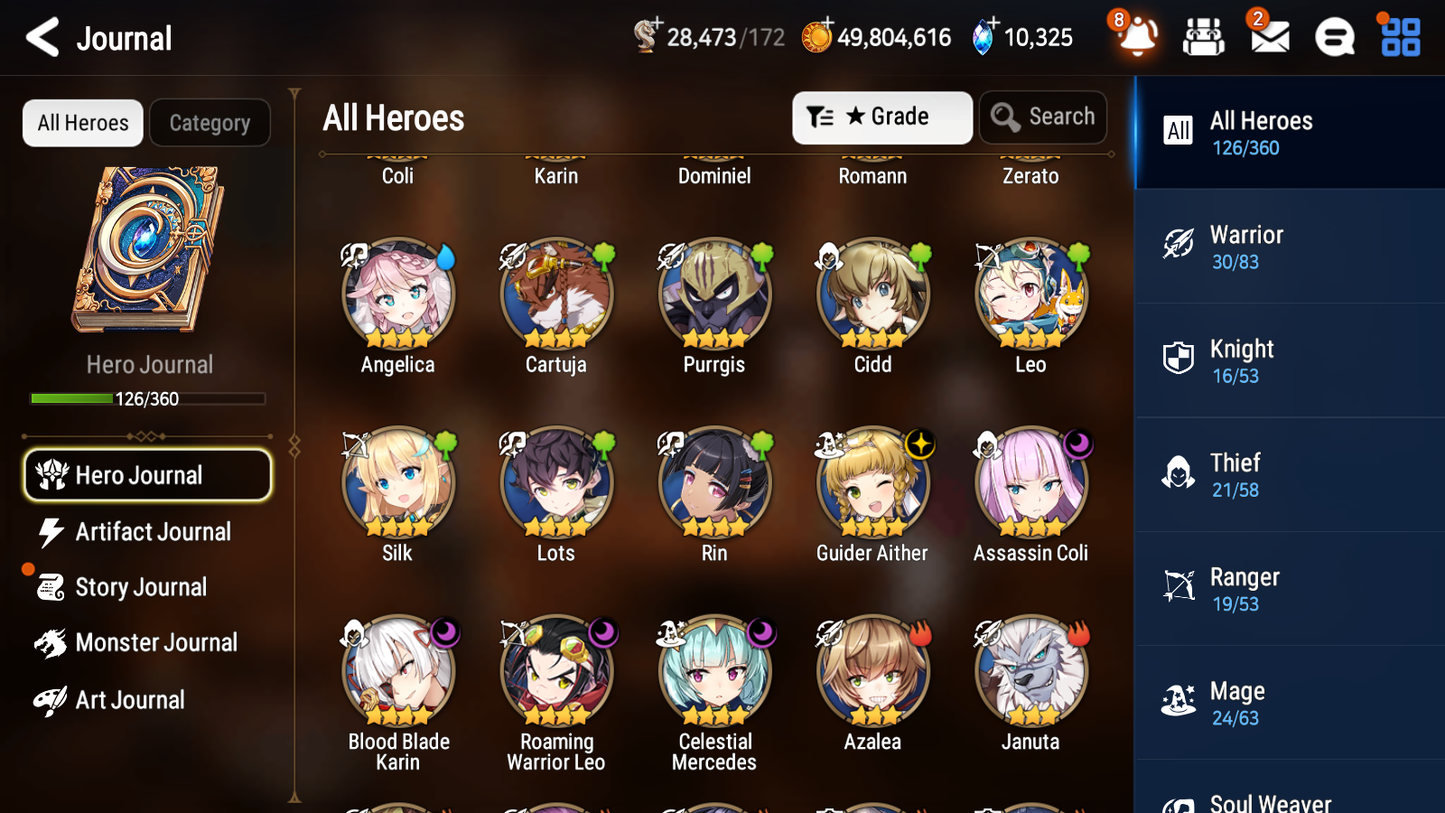 [GLOBAL] Epic 7 Seven 5ML Witch of the Mere Tenebria Abyssal Yufine Lionheart Cermia Flan Ray + 51ML pulls + 20 Speed Starter Account-Mobile Games Starter