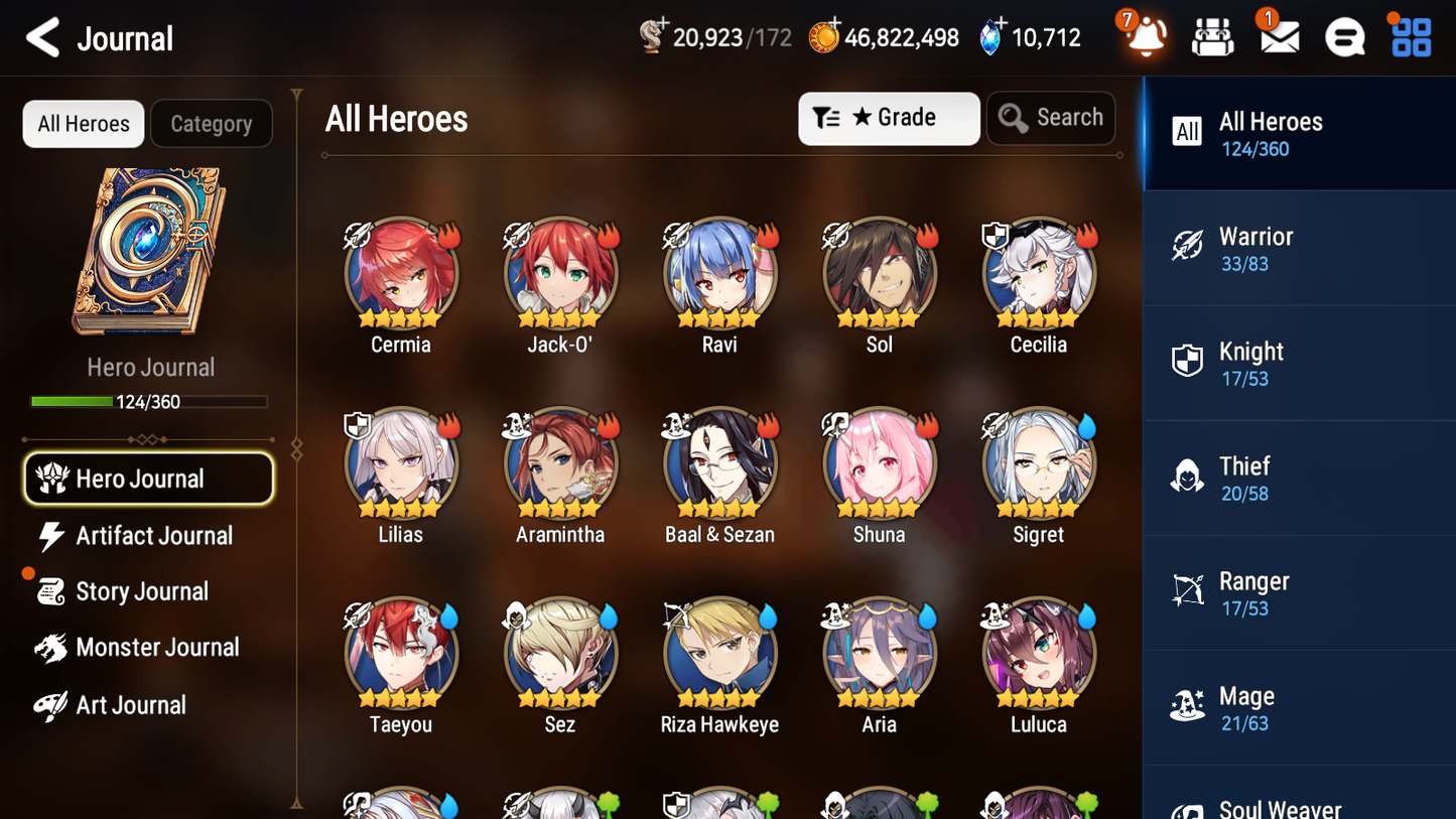 [GLOBAL] Epic 7 Seven 5ML Witch of the Mere Tenebria New Moon Luna Fallen Cecilia Maid Chloe +10k Gems + 44ML pulls + 20 Speed Starter Account-Mobile Games Starter