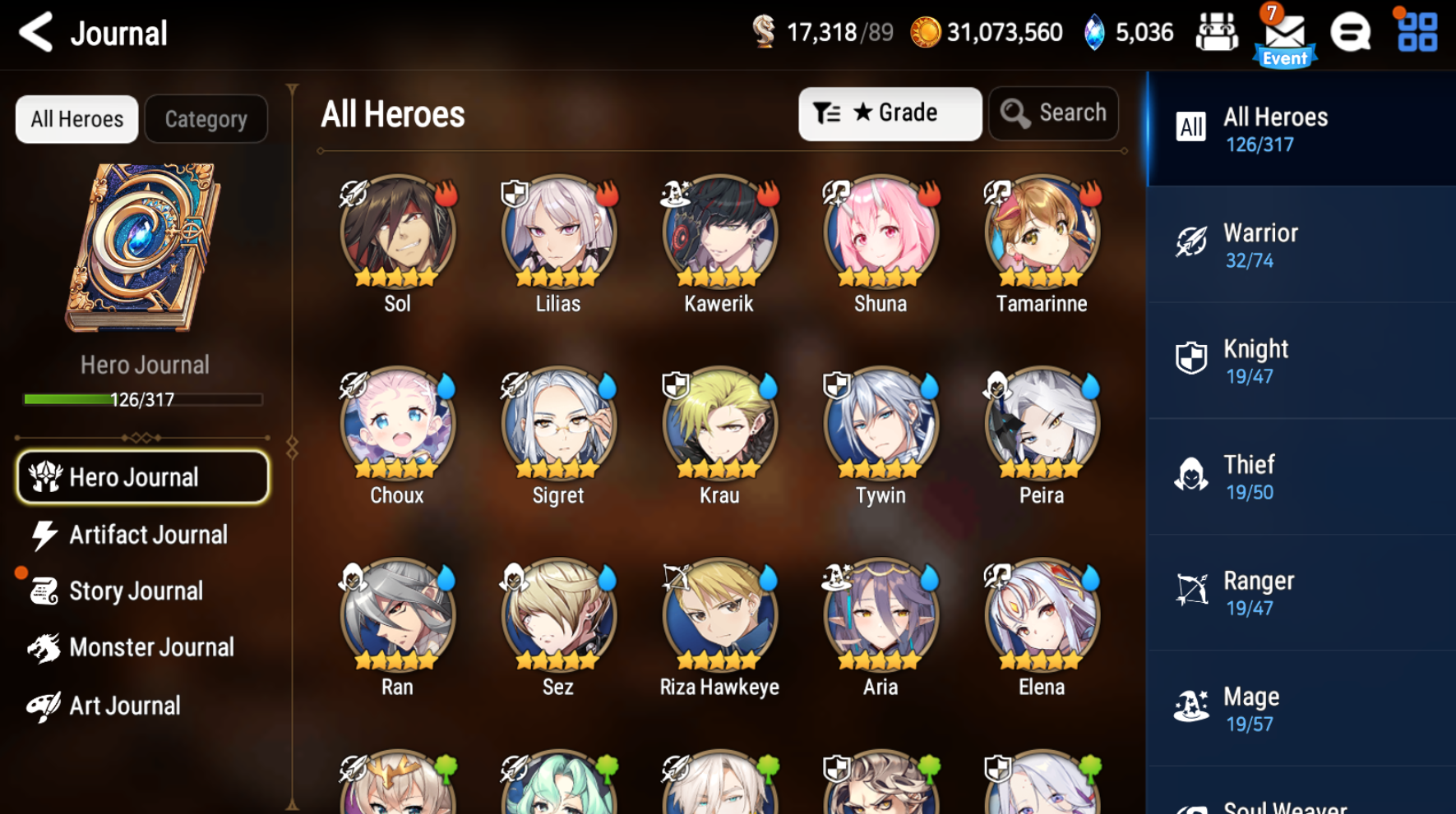 [Global] Epic 7 Seven 5ML Zio Straze Remnant Violet Little Queen Charlotte Faithless Lidica + ML pulls Starter Account-Mobile Games Starter