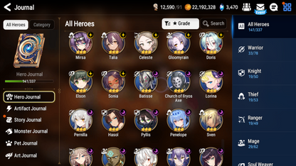 [Global] Epic 7 Seven 5ML+26 4*ML Straze Rimuru Seaside Bellona Kizuna Ai 10-10 Account-Mobile Games Starter