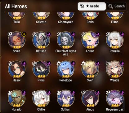 [Global] Epic 7 Seven 5ML+27 4*ML+5 limited Dragon Bride Senya Belian Luna Yufine Cerise ML Krau 10-10 Account-Mobile Games Starter