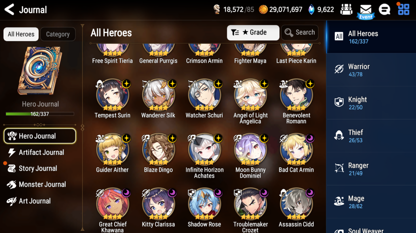 [Global] Epic 7 Seven 5ML+29 4*ML+3 Tensura limited Rimuru+art Benimaru Milim Designer Lilibet Eternal Wanderer Ludwig+Name 10-10 Account-Mobile Games Starter