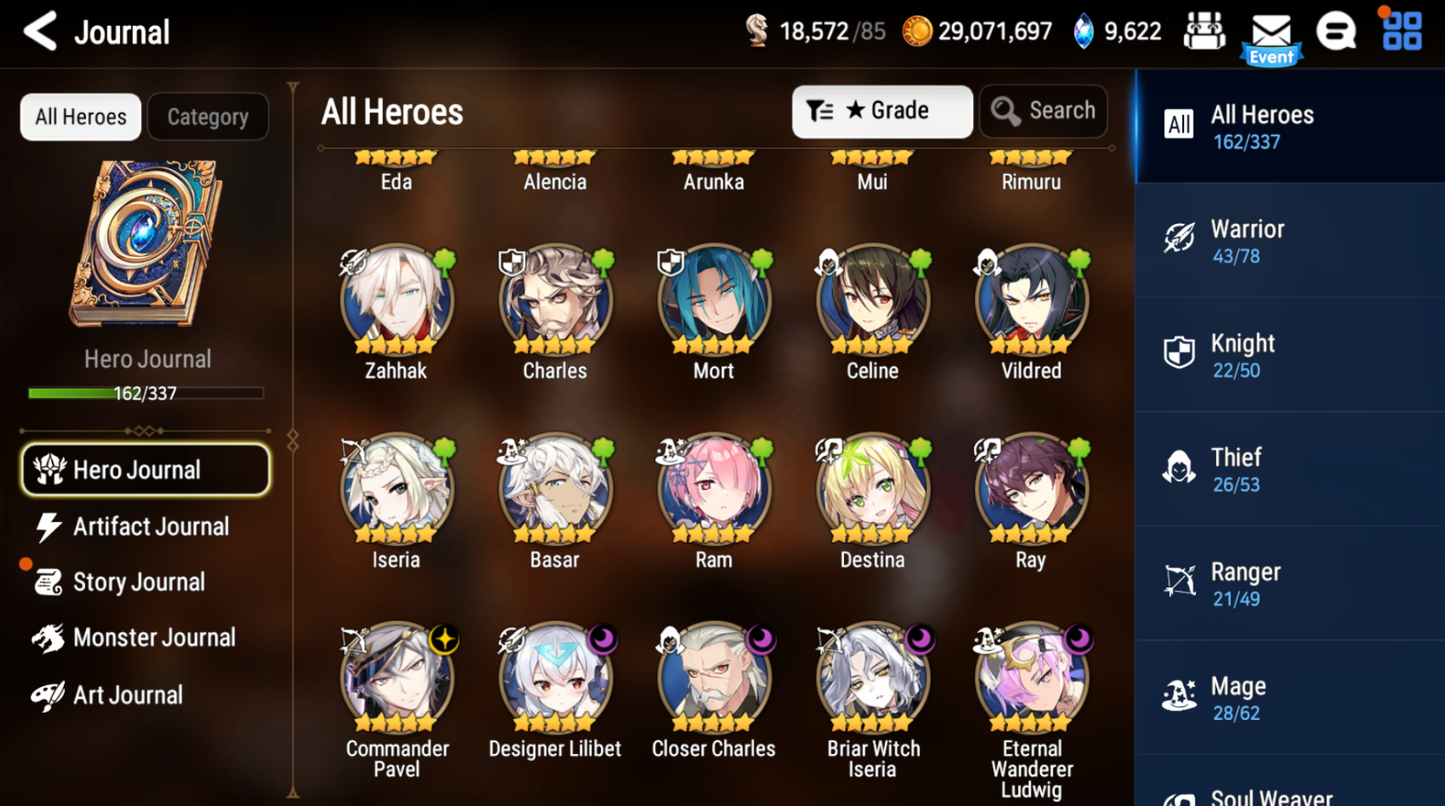 [Global] Epic 7 Seven 5ML+29 4*ML+3 Tensura limited Rimuru+art Benimaru Milim Designer Lilibet Eternal Wanderer Ludwig+Name 10-10 Account-Mobile Games Starter