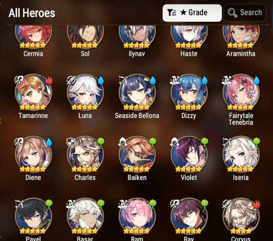 [GLOBAL] Epic 7 Seven 6LIM Seaside Bellona Diene Fairytale Tenebria Dizzy Baiken Luna + ML pulls + Name Aged Starter Account-Mobile Games Starter