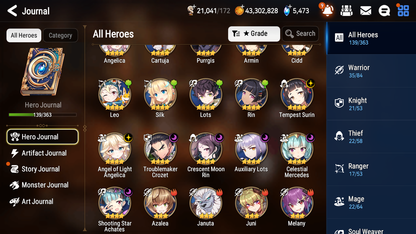 [GLOBAL] Epic 7 Seven 6ML 1LIM Amid Conqueror Lilias Judge Kise Commander Pavel Angel of Light Angelica + ML pulls + Name Starter Account-Mobile Games Starter