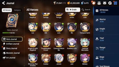 [GLOBAL] Epic 7 Seven 6ML 1LIM Amid Conqueror Lilias Judge Kise Commander Pavel Angel of Light Angelica + ML pulls + Name Starter Account-Mobile Games Starter