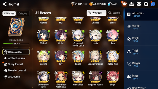 [GLOBAL] Epic 7 Seven 6ML 1LIM Amid Conqueror Lilias Judge Kise Commander Pavel Angel of Light Angelica + ML pulls + Name Starter Account-Mobile Games Starter