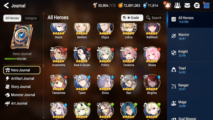 [GLOBAL] Epic 7 Seven 6ML 1LIM Lisette Rinak + Choux Solitaria of the Snow Dark Corvus Operator Sigret Pavel + 91ML pulls 11k skystones 1300 mystics+2x 20 Speed + Luna Skin+ Name Starter Account-Mobile Games Starter