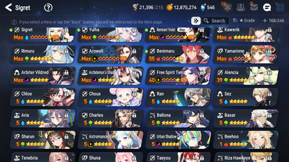 [GLOBAL] Epic 7 Seven 6ML + 21 4★ ML Dragon Bride Senya Specter Tenebria Violet Elena Choux Archdemon's Shadow Rimuru Benimaru +20 speed++ 10-10 Account-Mobile Games Starter