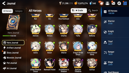 [GLOBAL] Epic 7 Seven 6ML + 21 4★ ML Dragon Bride Senya Specter Tenebria Violet Elena Choux Archdemon's Shadow Rimuru Benimaru +20 speed++ 10-10 Account-Mobile Games Starter