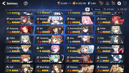 [GLOBAL] Epic 7 Seven 6ML + 25 4★ ML Lone Crescent Bellona Last Rider Krau Kayron Lilibet Choux Rimuru Benimaru Jack +20 speed++ 10-10 Account-Mobile Games Starter