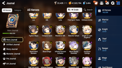 [GLOBAL] Epic 7 Seven 6ML + 25 4★ ML Lone Crescent Bellona Last Rider Krau Kayron Lilibet Choux Rimuru Benimaru Jack +20 speed++ 10-10 Account-Mobile Games Starter