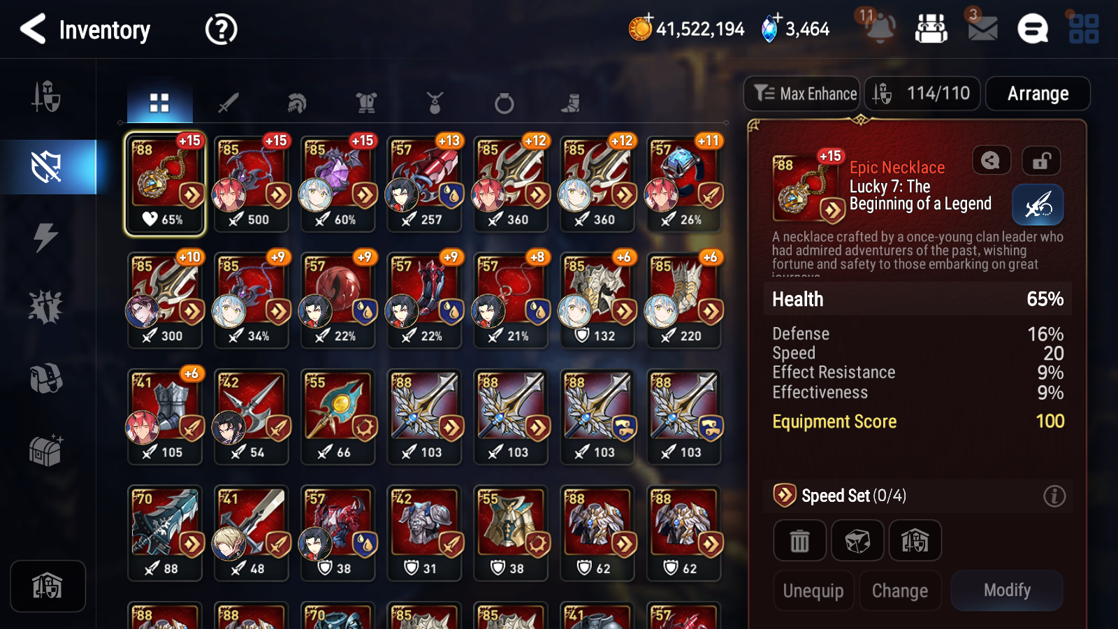 [GLOBAL] Epic 7 Seven 6ML + 25 4★ ML Lone Crescent Bellona Last Rider Krau Kayron Lilibet Choux Rimuru Benimaru Jack +20 speed++ 10-10 Account-Mobile Games Starter