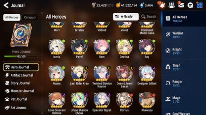 [GLOBAL] Epic 7 Seven 6ML + 25 4★ ML Lone Crescent Bellona Last Rider Krau Kayron Lilibet Choux Rimuru Benimaru Jack +20 speed++ 10-10 Account-Mobile Games Starter
