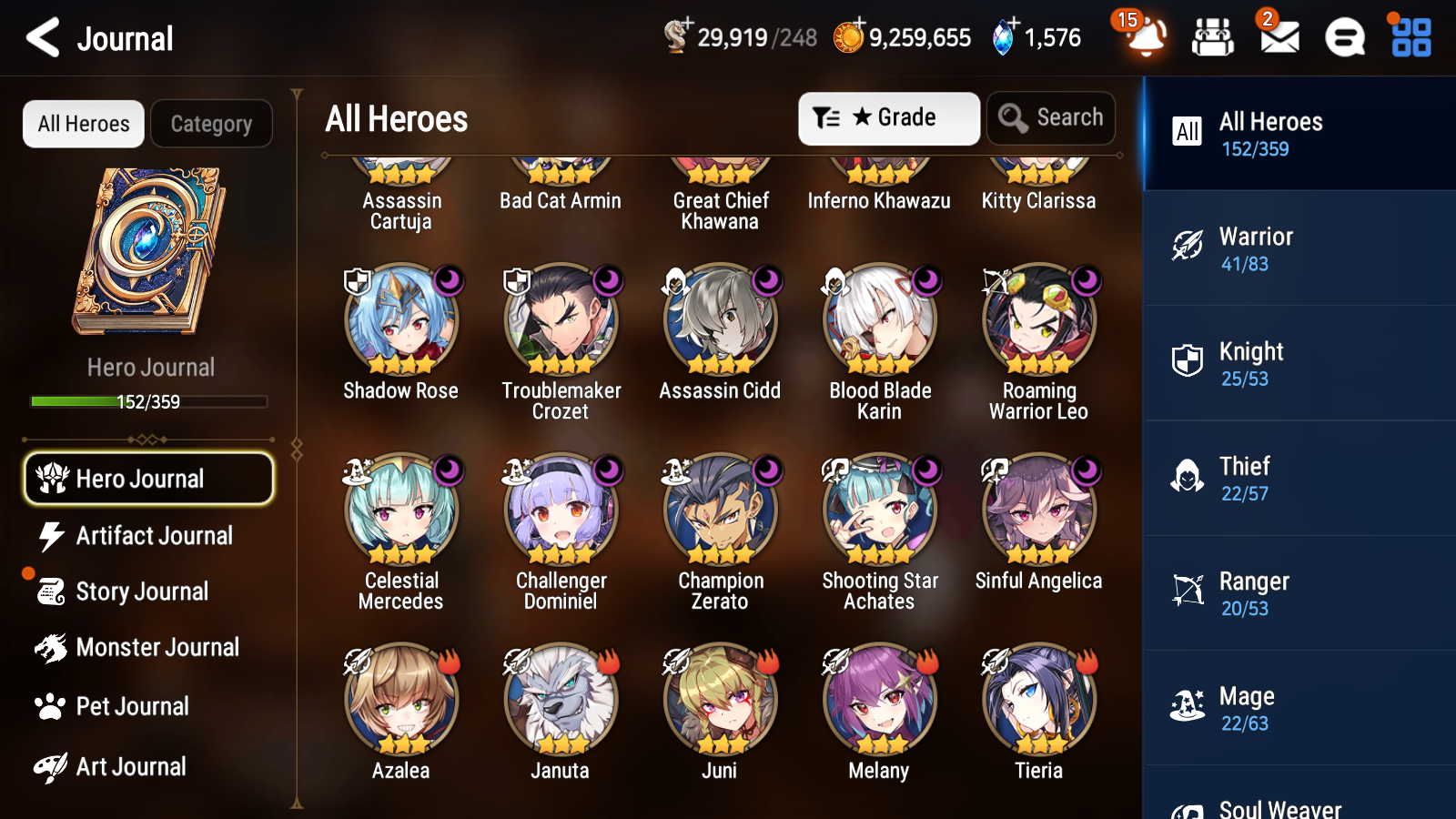 [GLOBAL] Epic 7 Seven 6ML + 25 4★ ML Lone Crescent Bellona Last Rider Krau Tywin Choux Haste Benimaru +20 speed++ 10-10 Account-Mobile Games Starter
