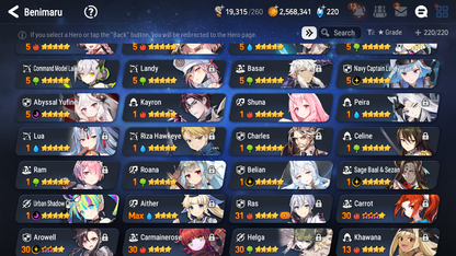 [GLOBAL] Epic 7 Seven 6ML + 25 4★ ML Navy Captain Landy Abyssal Yufine Belian Conqueror Lilias Baal Choux Landy Rimuru Benimaru Milim Edward Elric Seaside Bellona+20 speed++ 10-10 Account-Mobile Games Starter