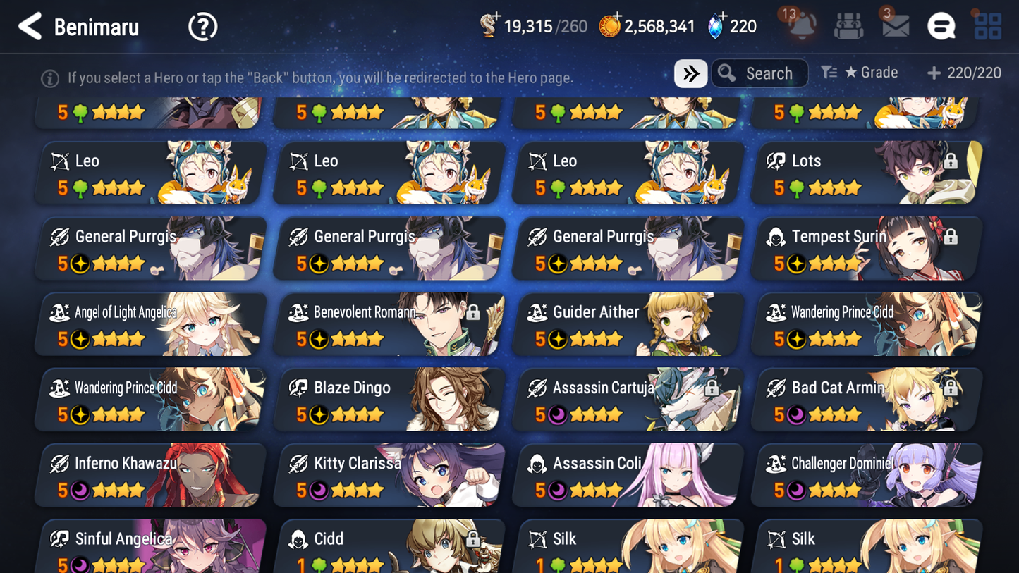 [GLOBAL] Epic 7 Seven 6ML + 25 4★ ML Navy Captain Landy Abyssal Yufine Belian Conqueror Lilias Baal Choux Landy Rimuru Benimaru Milim Edward Elric Seaside Bellona+20 speed++ 10-10 Account-Mobile Games Starter