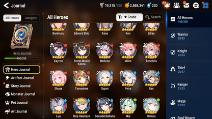 [GLOBAL] Epic 7 Seven 6ML + 25 4★ ML Navy Captain Landy Abyssal Yufine Belian Conqueror Lilias Baal Choux Landy Rimuru Benimaru Milim Edward Elric Seaside Bellona+20 speed++ 10-10 Account-Mobile Games Starter