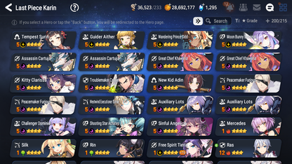 [GLOBAL] Epic 7 Seven 6ML + 28 4★ ML Straze Solitaria Kayron Charlotte Ray Ocean Breeze Luluca ++20 speed++ 10-10 Account-Mobile Games Starter