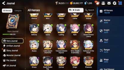 [GLOBAL] Epic 7 Seven 6ML + 28 4★ ML Straze Solitaria Kayron Charlotte Ray Ocean Breeze Luluca ++20 speed++ 10-10 Account-Mobile Games Starter