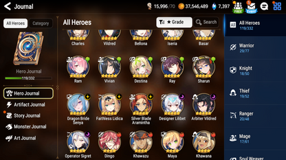 [Global] Epic 7 Seven 6ML Dragon Bride Senya Arbiter Vildred Faithless Aramintha Designer Lilibet Operator Sigret+Name Starter Account-Mobile Games Starter