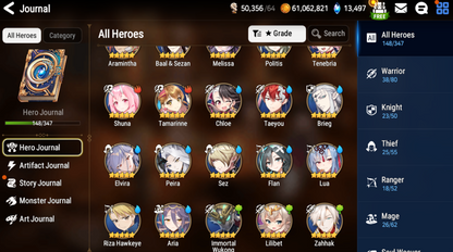 [GLOBAL] Epic 7 Seven 6ML Dragon Bride Senya Harsetti + 68ML pulls 13k skystones 2900 mystics+ Name Starter Account-Mobile Games Starter