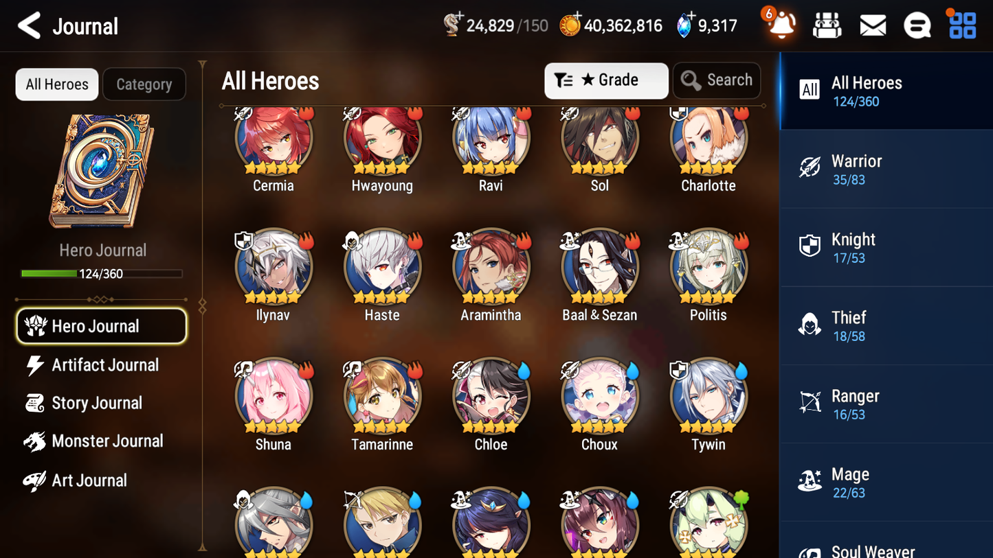[GLOBAL] Epic 7 Seven 6ML Harsetti Lone Crescent Bellona Zio Maid Chloe Ambitious Tywin Specimen Sez + 42ML pulls + 20 Speed + Name Starter Account-Mobile Games Starter